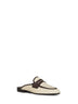 Cord techno raffia and leather mules