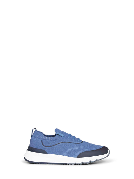 Denim techno cotton knit Runners