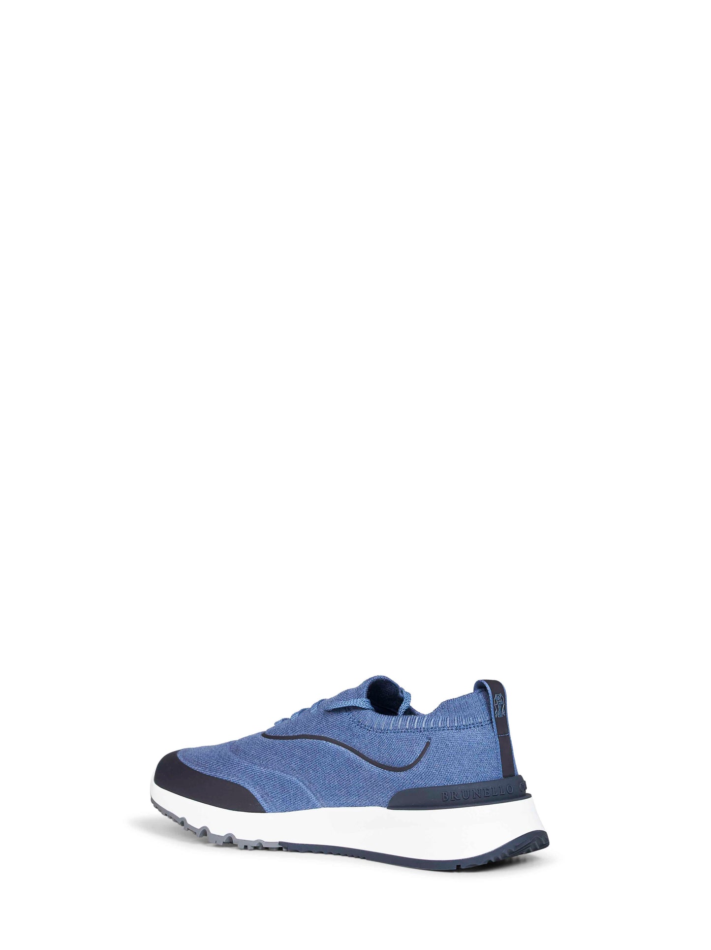 Runners in maglia di cotone techno denim