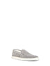 Grey chevron-effect suede loafer sneakers