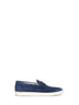 Navy blue suede loafer sneakers