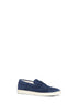 Navy blue suede loafer sneakers