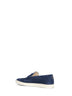Navy blue suede loafer sneakers