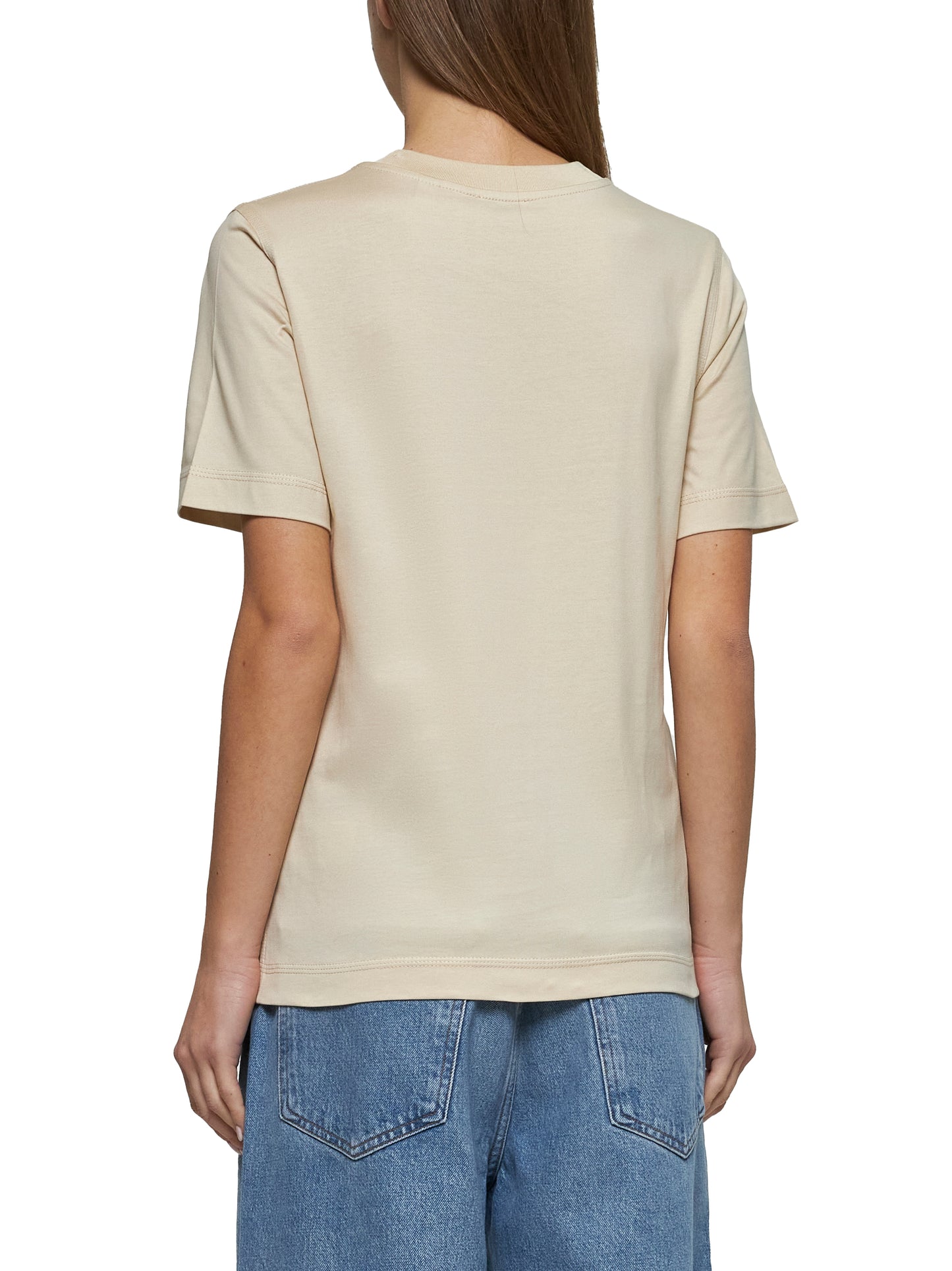 Cream cotton T-shirt