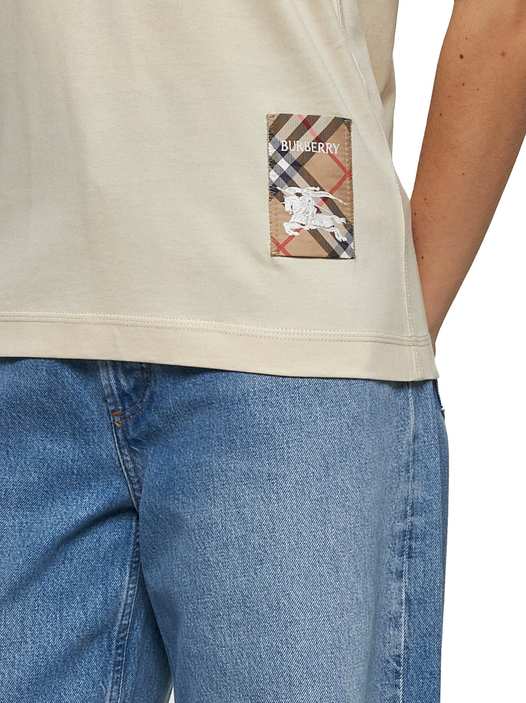 Cream cotton T-shirt