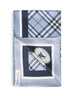 Bank blue Check silk twill scarf