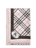 Foulard in twill di seta Check rosa con Knight Stamp