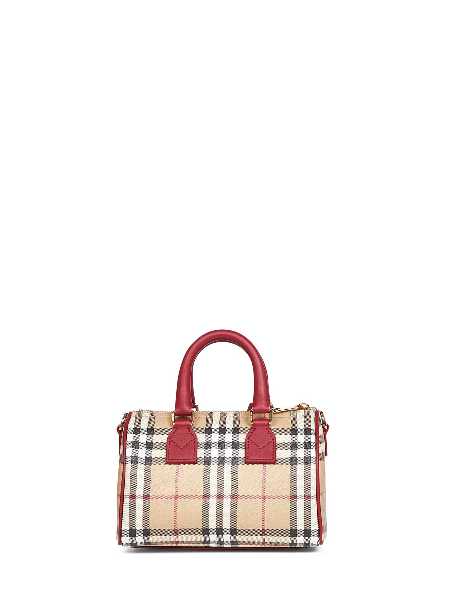 Archive beige Check mini bowling bag