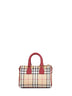 Archive beige Check mini bowling bag