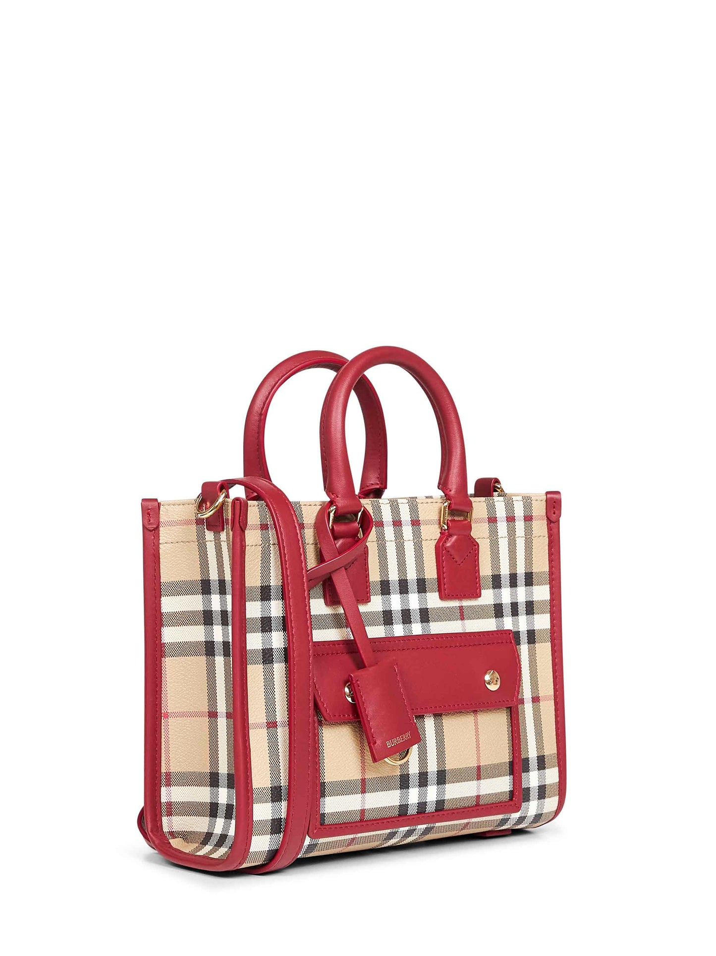 Tote Freya mini beige e rosso