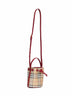 Archive beige Check mini bucket bag