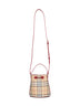 Archive beige Check mini bucket bag