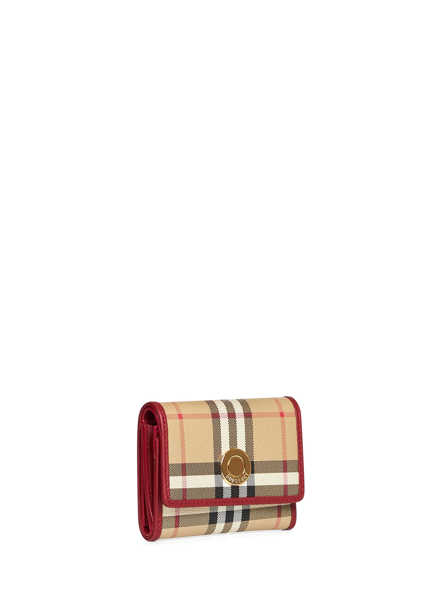 Archive beige small Check folding wallet