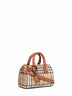 Borsa bowling mini Check beige archivio