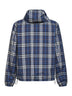 Blue Check reversible hooded jacket