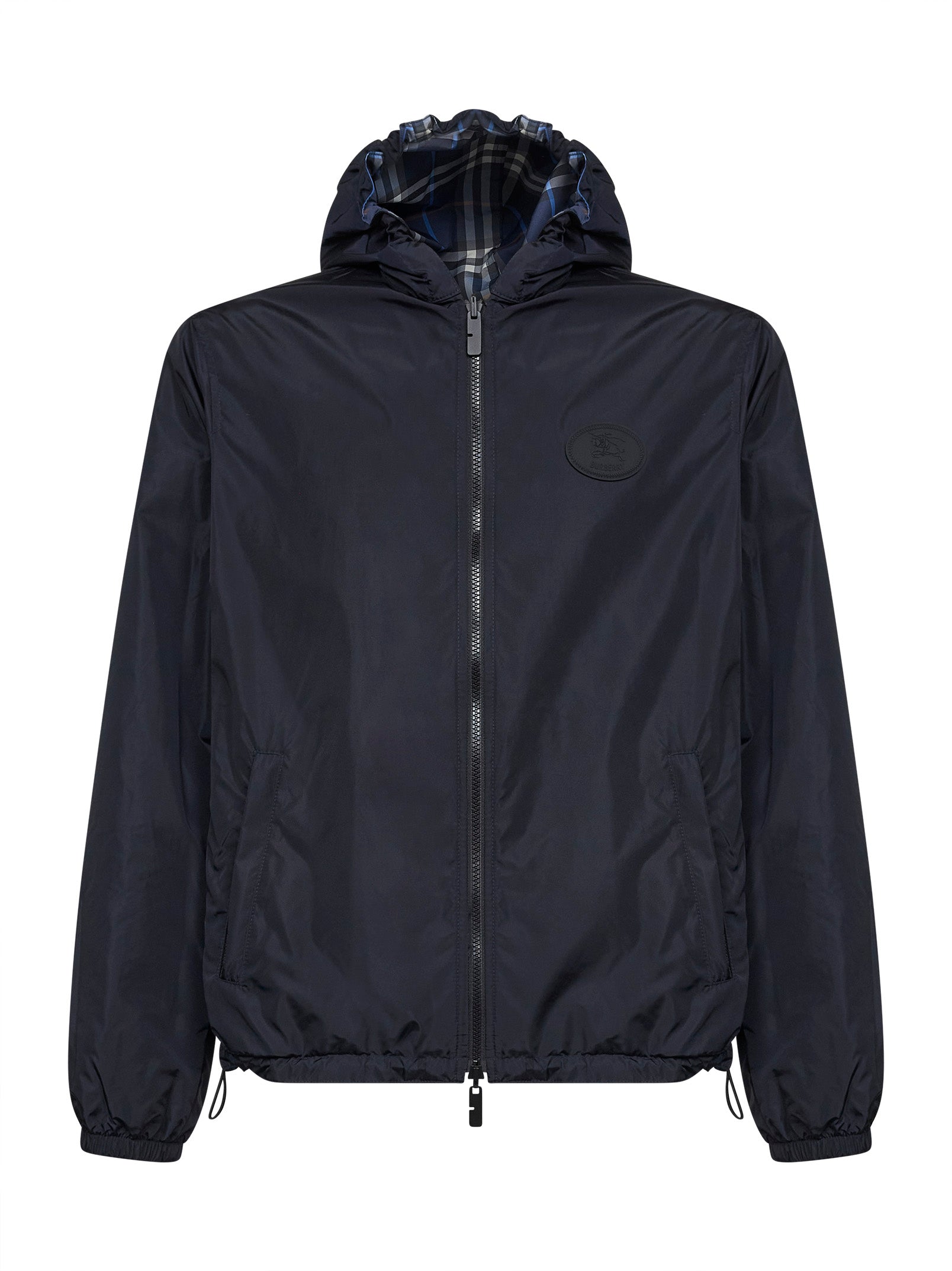 Blue Check reversible hooded jacket – Daniello.com