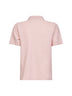 Pink cotton piqué embroidered polo shirt