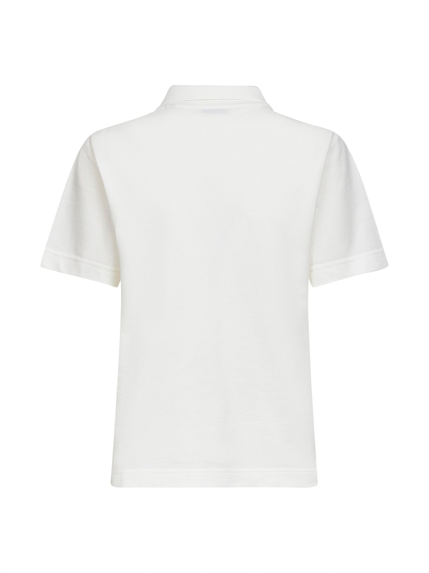 Chalk cotton piqué embroidered polo shirt