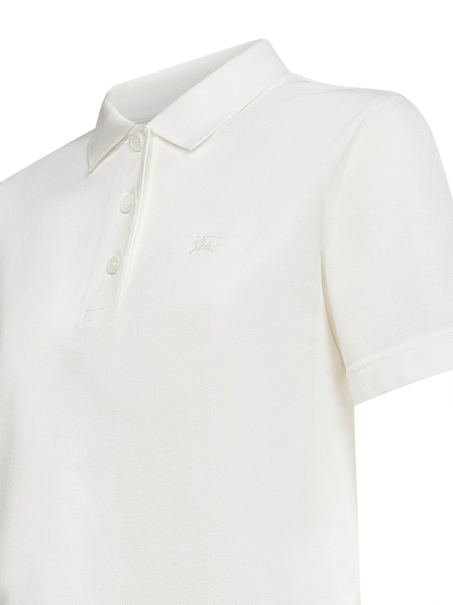 Chalk cotton piqué embroidered polo shirt