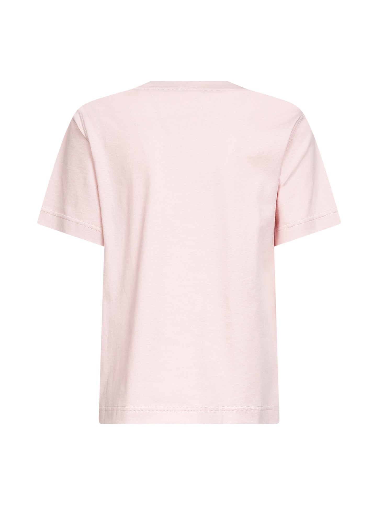 T-shirt in cotone rosa bouquet con logo