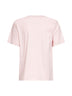 T-shirt in cotone rosa bouquet con logo