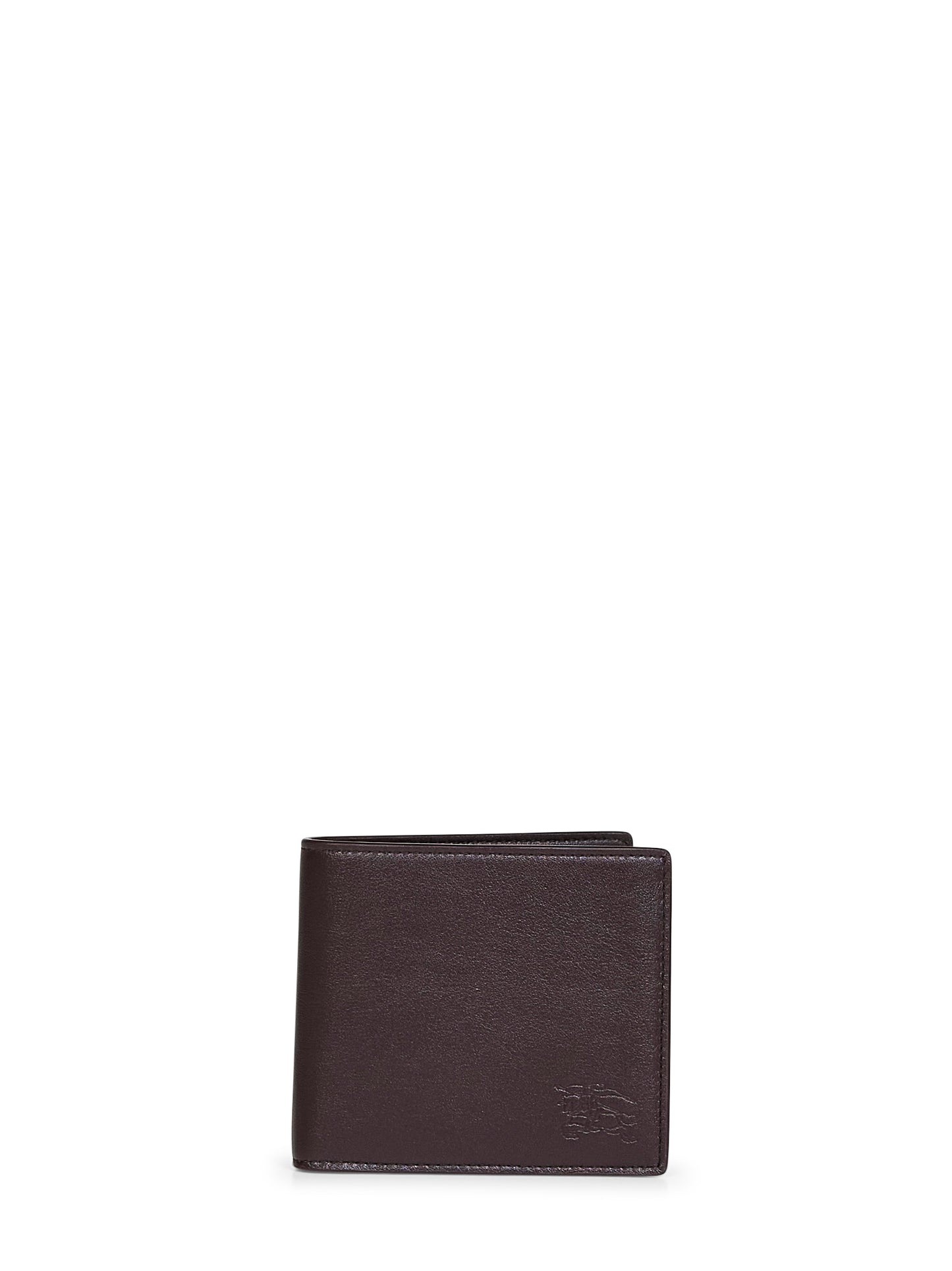 Brown Pop bi-fold wallet with Check pattern