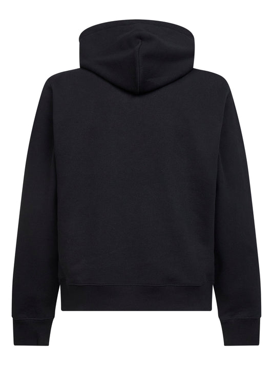 Black cotton EKD hoodie