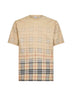 T-shirt in cotone Check sfumato beige sabbia