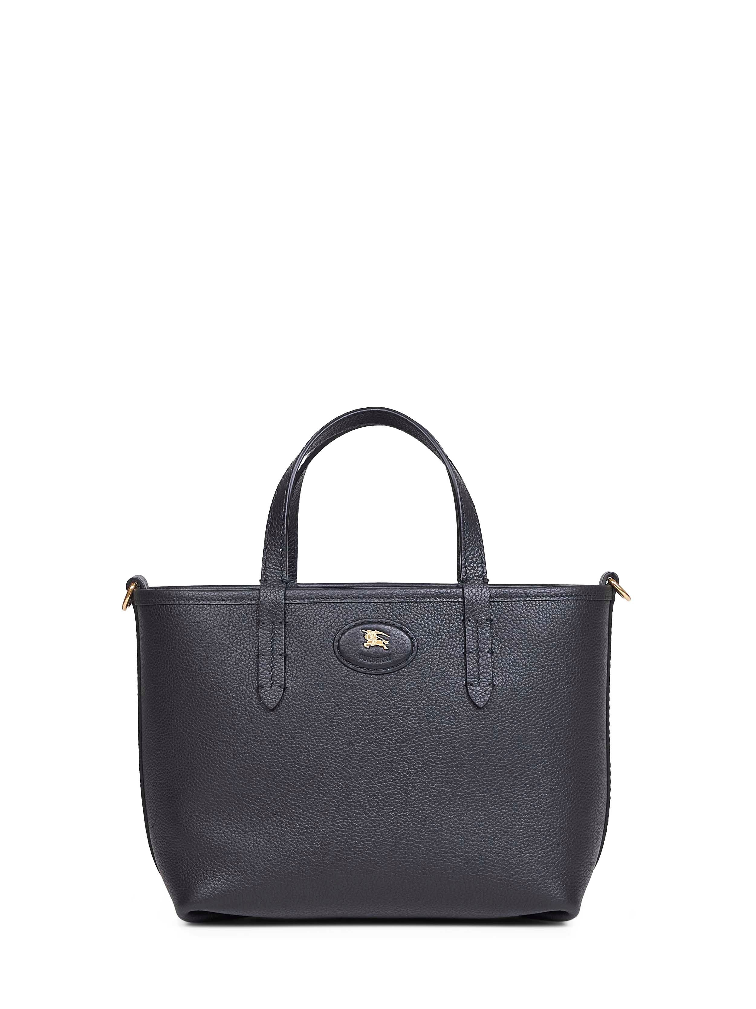 Black and calico beige Bloomsbury mini reversible tote bag