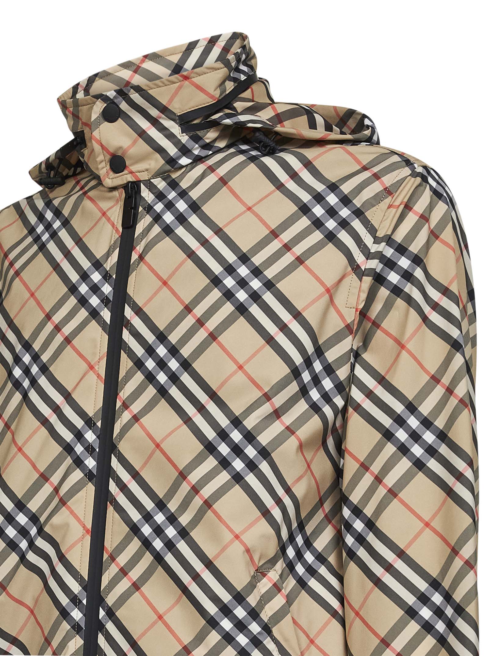 Archive beige Check hooded jacket – Daniello.com