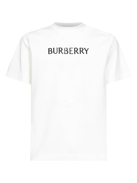 Chalk white cotton logo T-shirt – Daniello.com