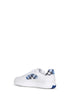 Optical white leather and cornflower blue Check Terrace sneakers
