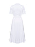 Optical white cotton poplin shirt dress