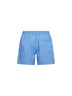 Shorts da mare in nylon azzurro con finiture Check