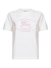 Chalk cotton T-shirt with Knight Stamp