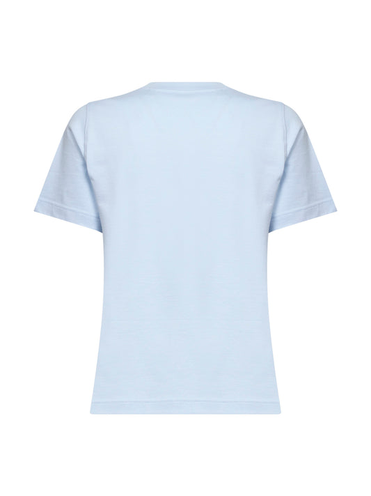 Light blue cotton T-shirt with Knight Stamp