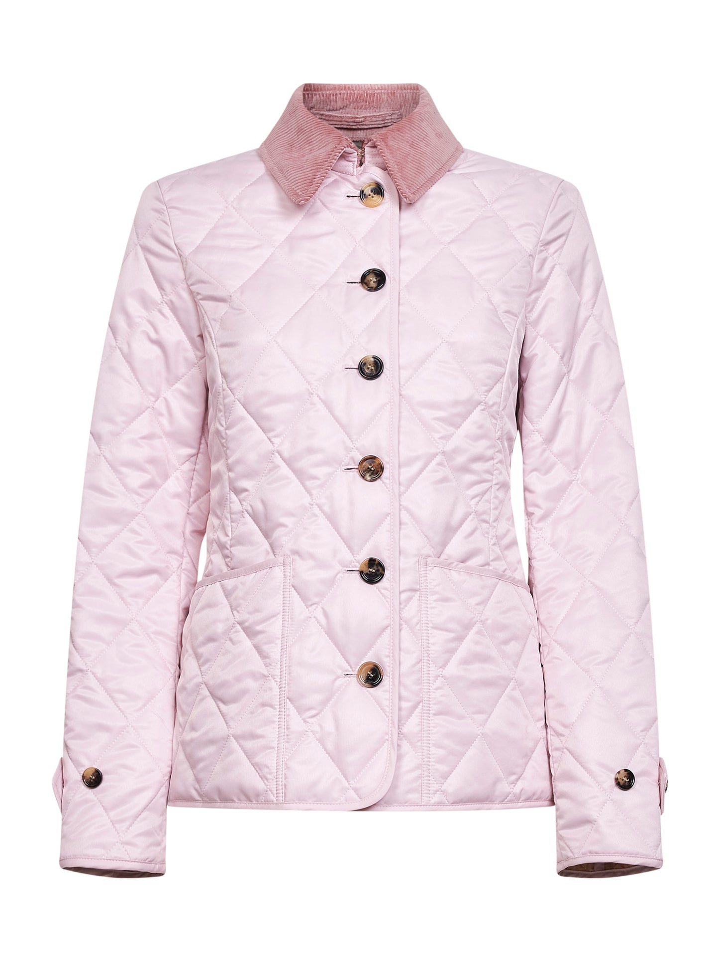 Pink nylon quilted jacket