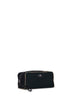 Trousse da viaggio grande nera con finiture Check