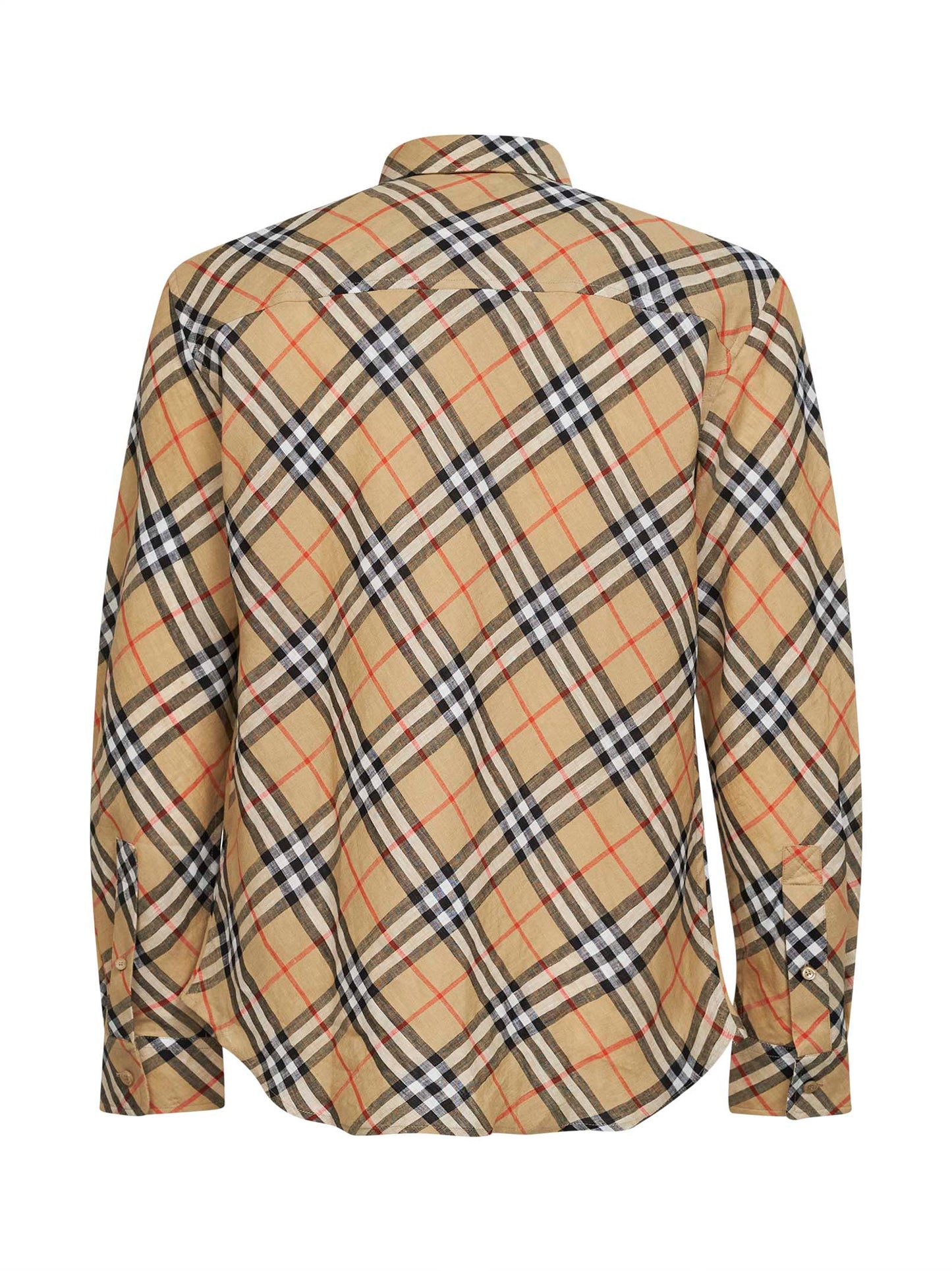 Sand Check linen shirt