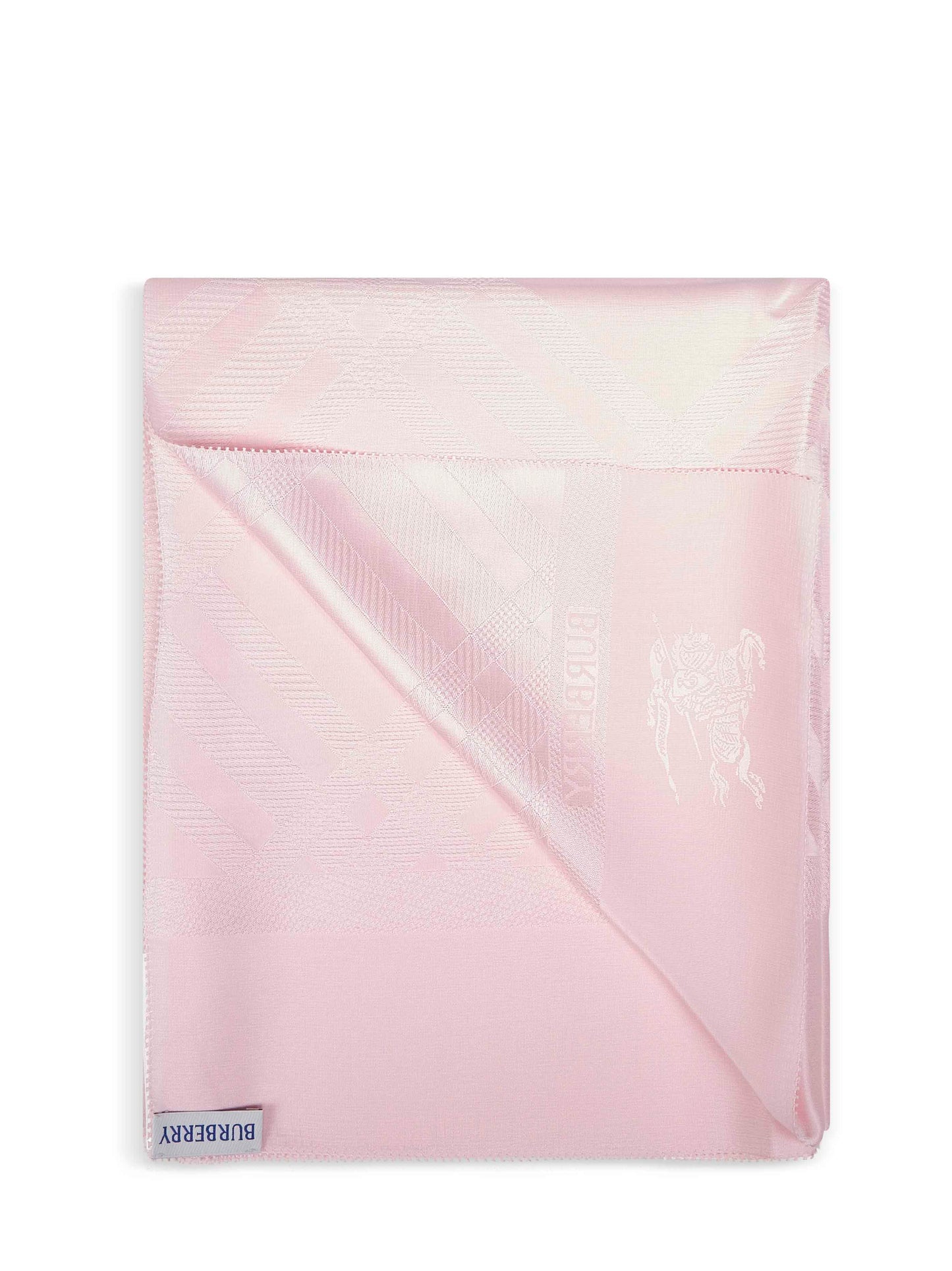 Sciarpa in seta jacquard Check rosa