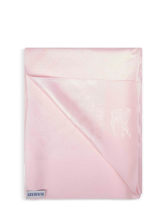 Sciarpa in seta jacquard Check rosa