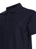 Blue cotton pique polo shirt with embroidered Equestrian Knight Design