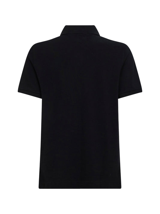 Black cotton piqué Beckley polo shirt