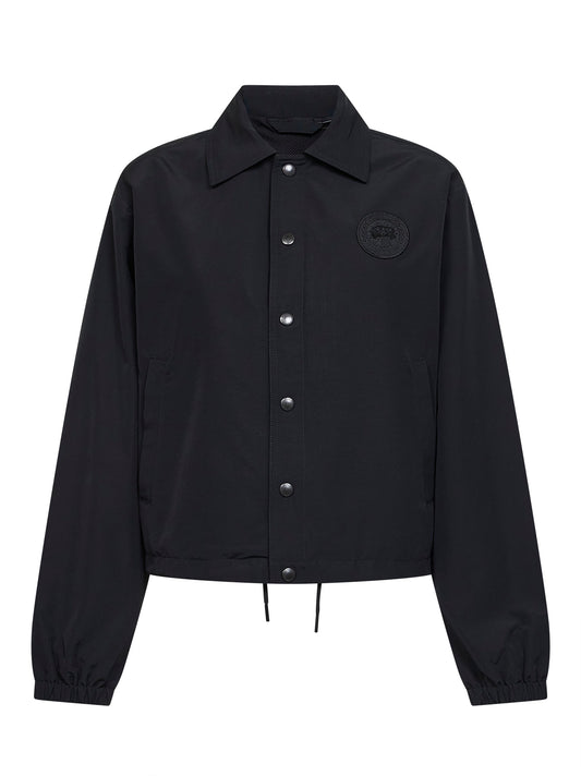 Giacca camicia Regency in misto lana nero