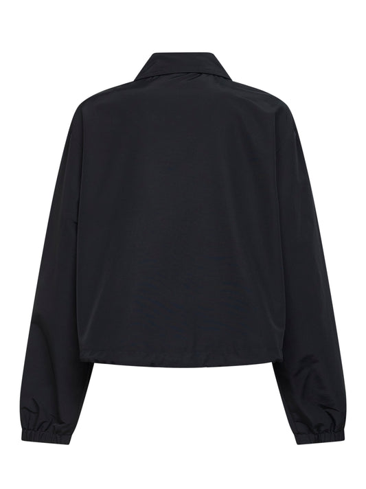 Giacca camicia Regency in misto lana nero