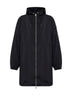 Black nylon Lume hooded parka