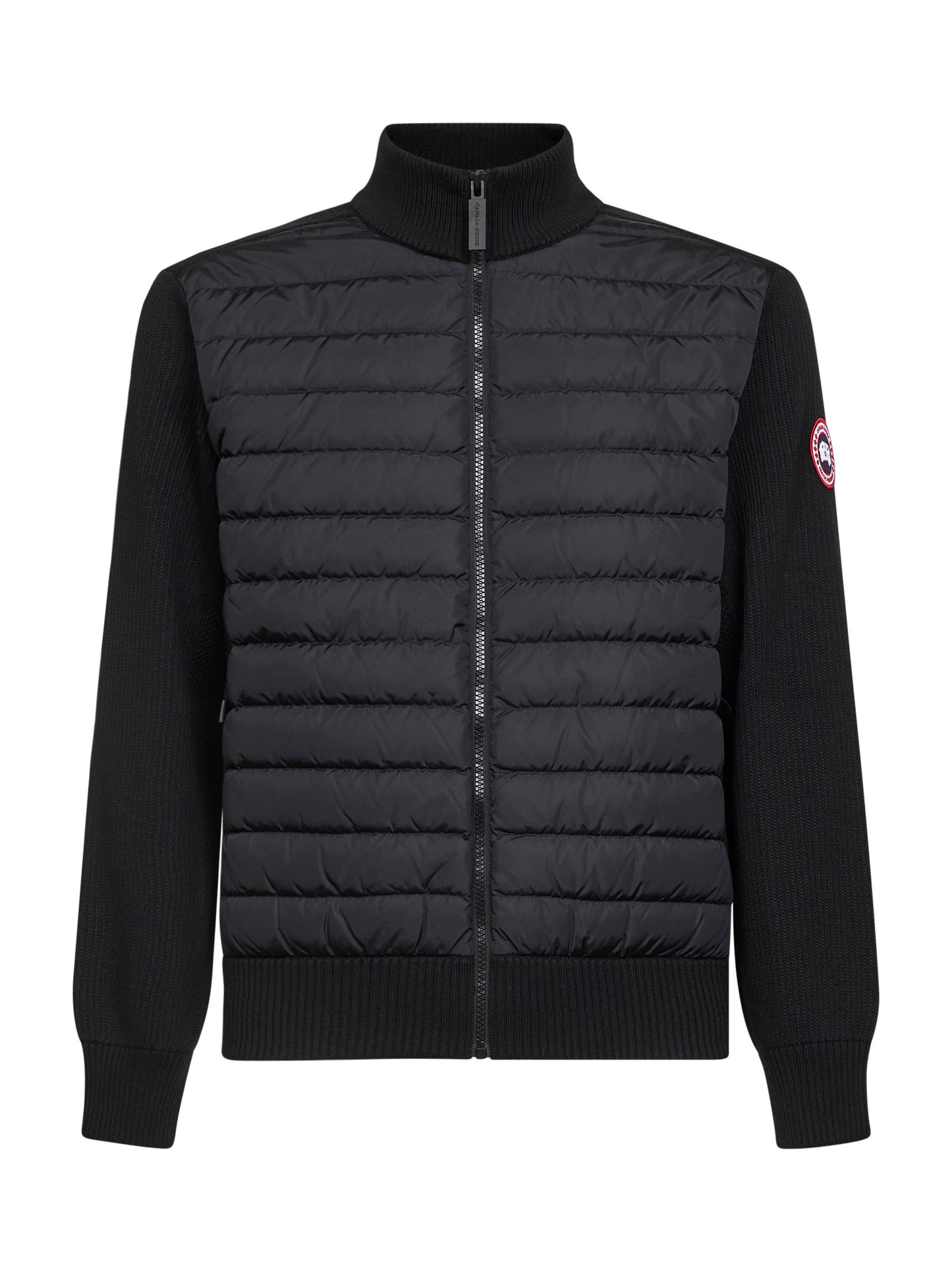 Black HyBridge knit jacket