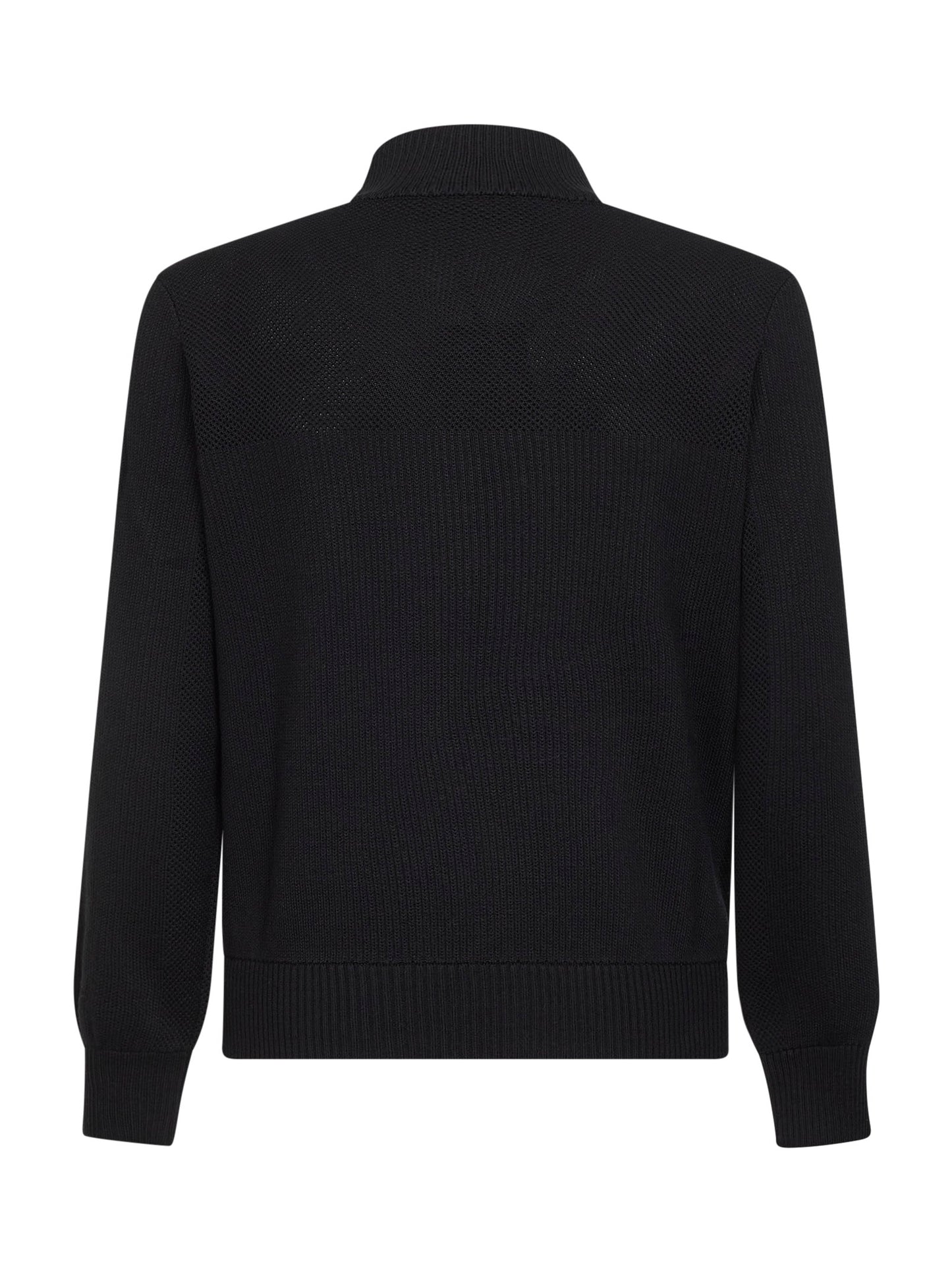 Black HyBridge knit jacket