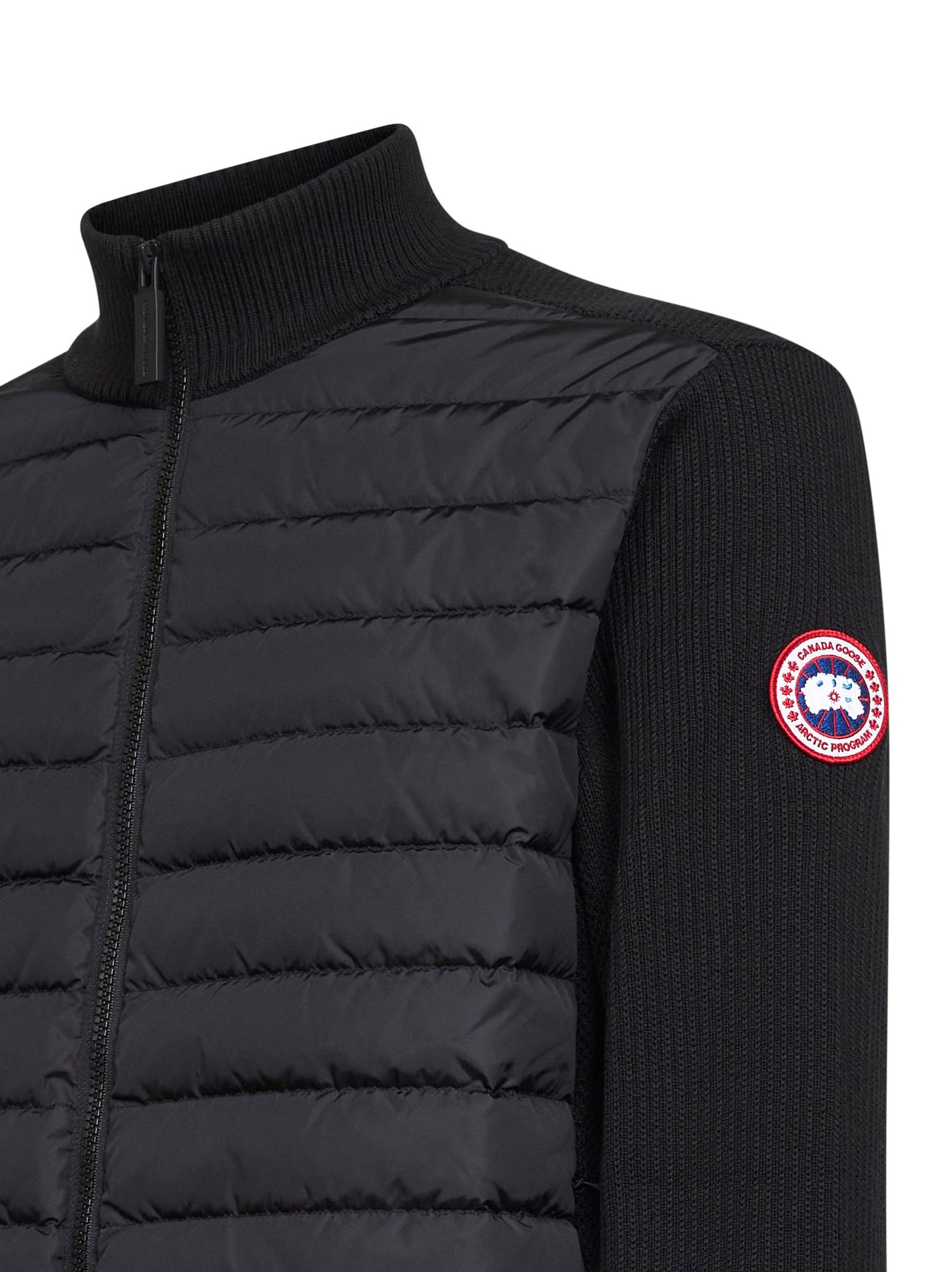 Black HyBridge knit jacket