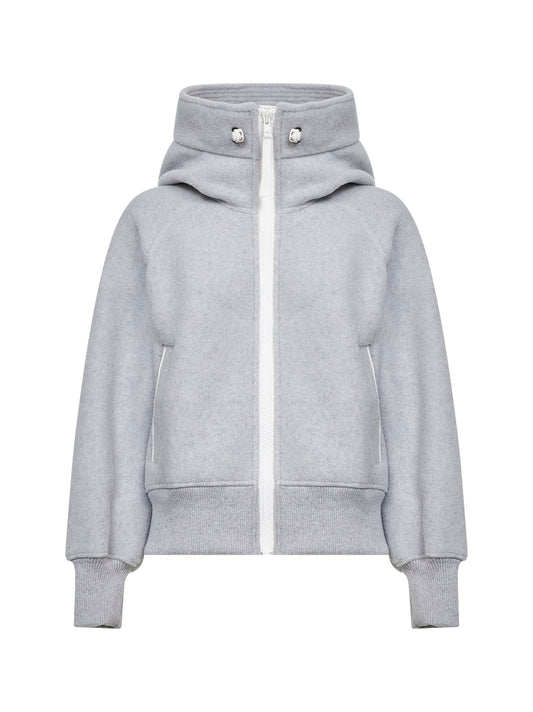 Grey Kind Fleece Chilliwack White Label hooded bomber jacket